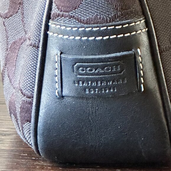 COACH | Black Hampton Shoulder Bag Y2K 6091 - Signature Jacquard - Picture 5 of 10